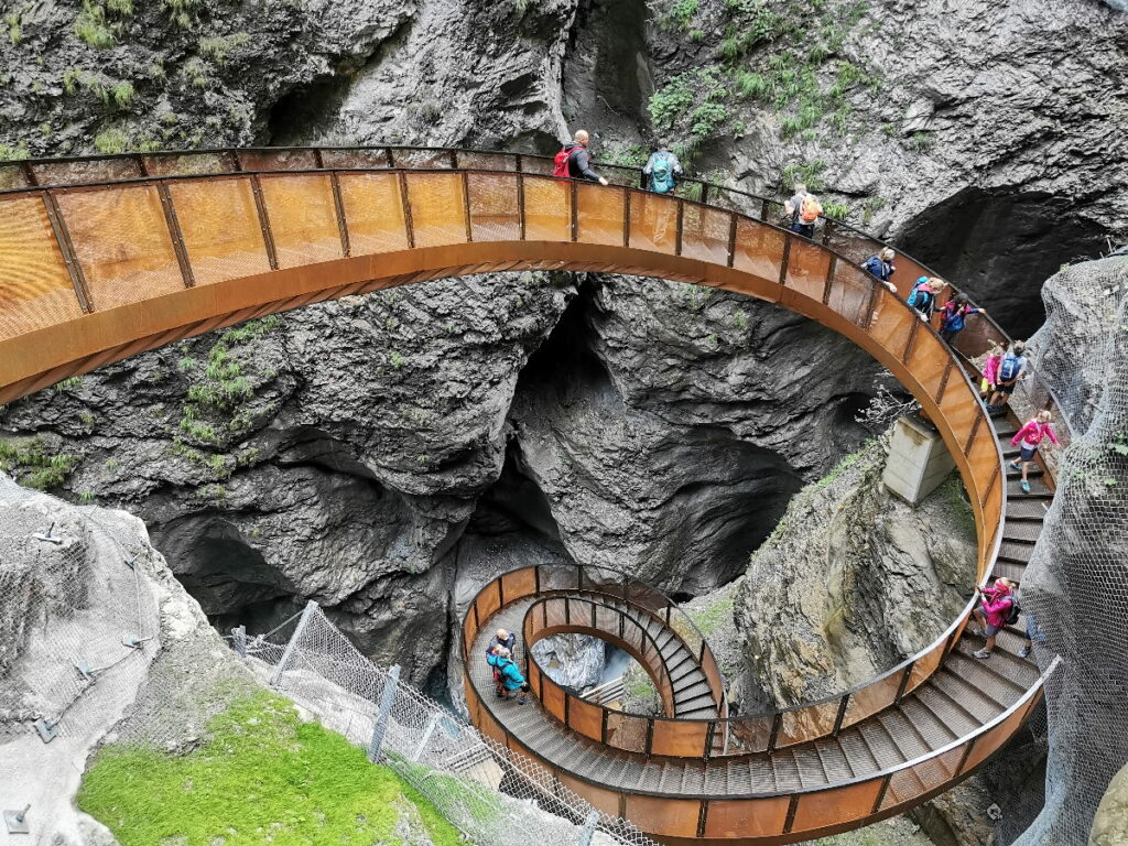 Highlight im Salzburg Urlaub - die Helix Treppe in der Liechtensteinklamm