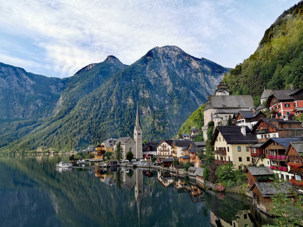 Eines der bekanntesten Fotomotive in Österreich - der Ortskern von Hallstatt am Hallstätter See